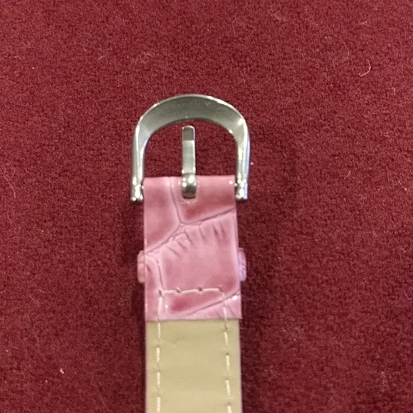 CC ZECCHIN Venetian Colored Floral Glass Watch Pink Strap Silver Case White Face - Picture 6 of 6